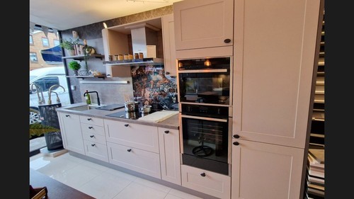 German kitchen display with - german,