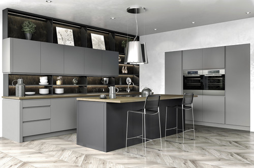 Handleless matt dust grey - matt,