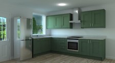 Fir Green Shaker Kitchen Units