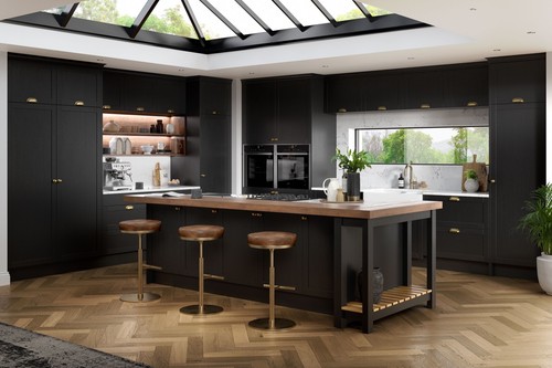 Black shaker kitchen - shaker, |